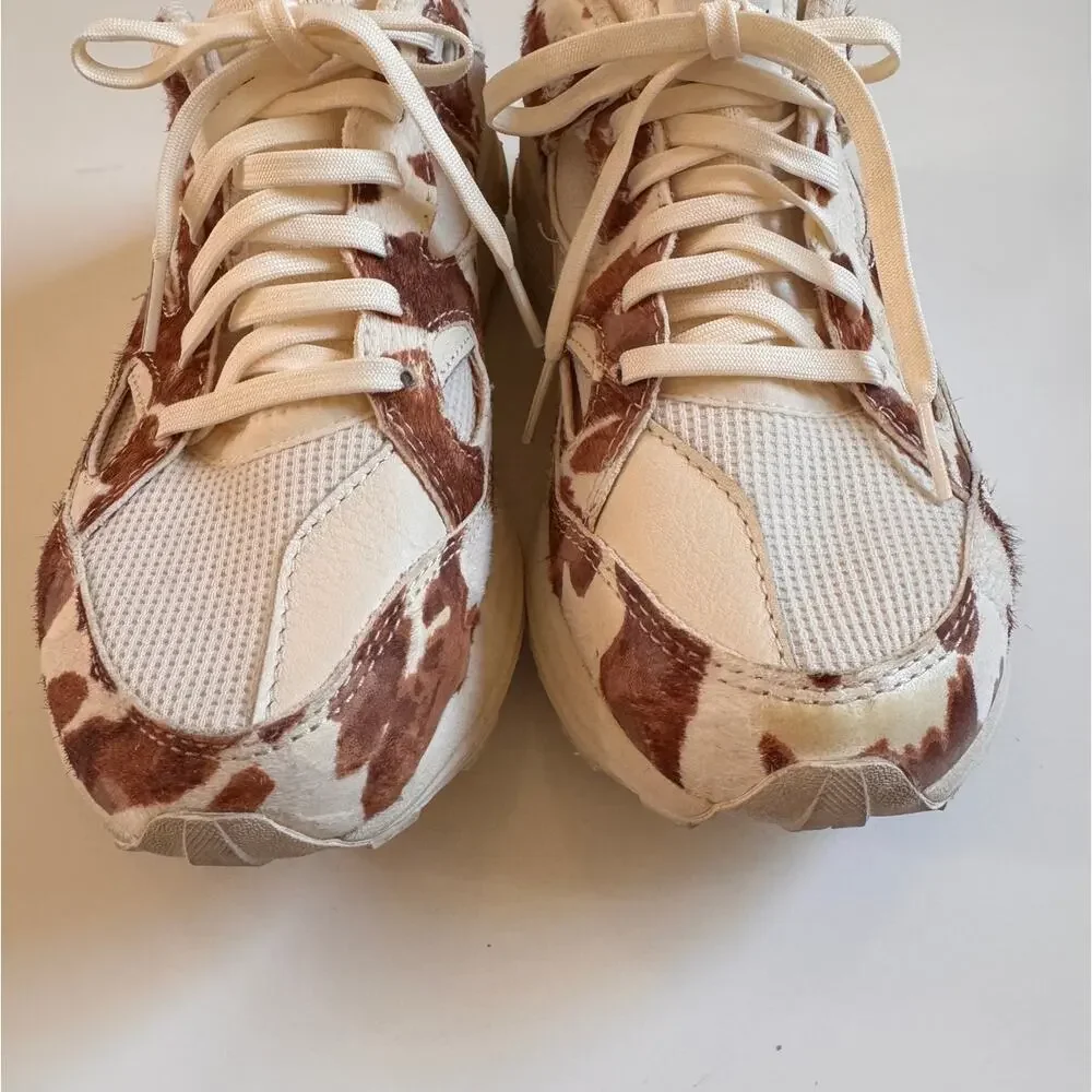 Brandblack Aura Faux Ponyhair Sneakers Brown Cow Size 9 2125 Leather Carbon38
